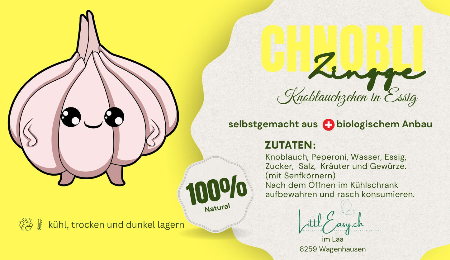 Knoblauchzehen in Essig